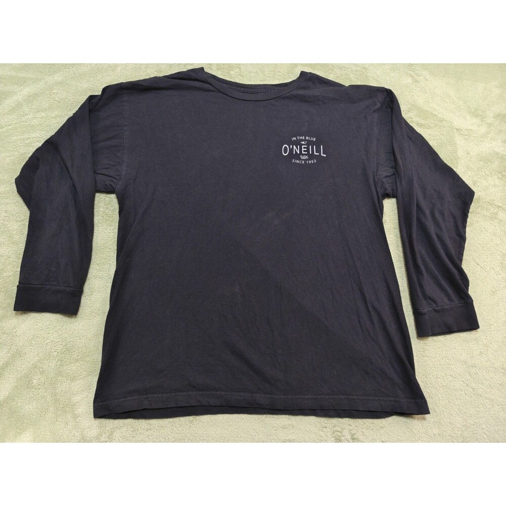 ONeill Surf T-Shirt Mens Size L Black Long Sleeve Graphic Cotton Tee Since 1952